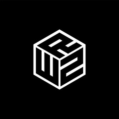 WZR letter logo design with black background in illustrator, cube logo, vector logo, modern alphabet font overlap style. calligraphy designs for logo, Poster, Invitation, etc.