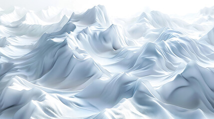 Fototapeta premium Serene monochromatic waves with peaks and valleys suggesting calmness and balance.