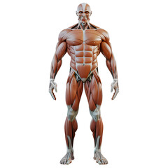 Human Muscular System Model, Organ System Model, Isolated on Transparent Background - PNG Cutout