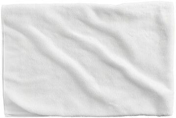 White cotton towel mock up template fabric wiper isolated. - obrazy, fototapety, plakaty