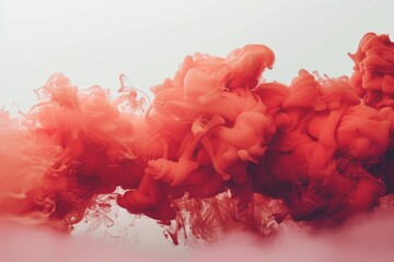 Red Mist Graphic Resources of Red Smoke, Mist, Cloud, or Dye in Water, Abstract Minimalist Art