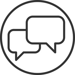 Naklejka premium Talk bubble speech icon. Blank empty bubbles vector design elements. Chat on line symbol template. Dialogue balloon sticker silhouette. 