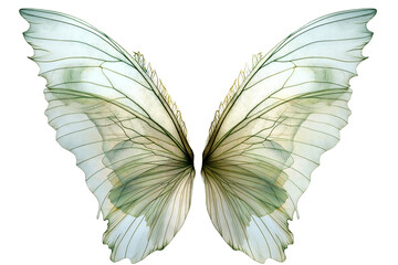 A pair of fantasy fairy wings isolated on a transparent background © Kanurism