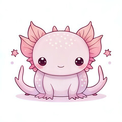 Cute Axolotl in Kawaii Style - generated by ai