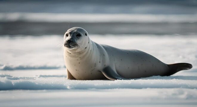 Seal in the snow.