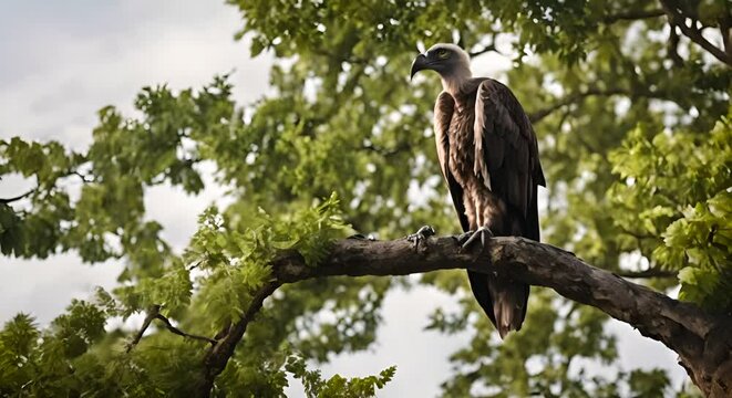Vulture in a tree.