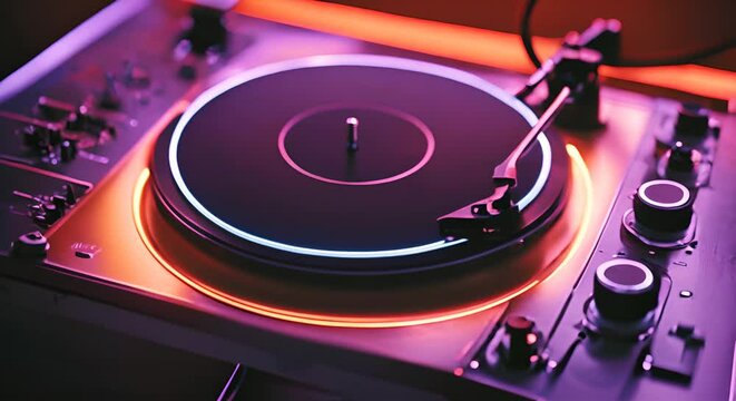 Vinyl on a record player.