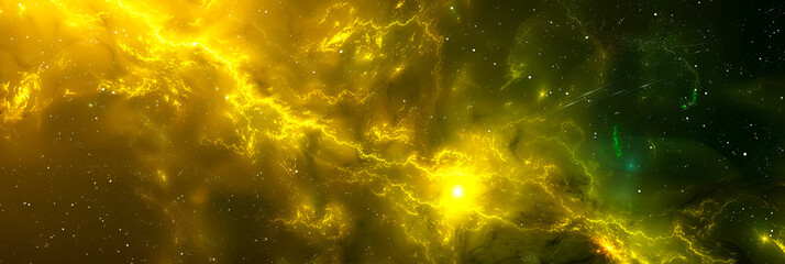 All, gelbes Universum als Hintergrund 