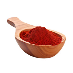 Red chilli powder isolated on transparent or white background, png