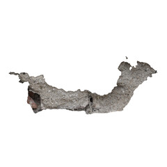 exposed concrete on the wall