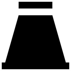 nuclear plant icon, simple vector design