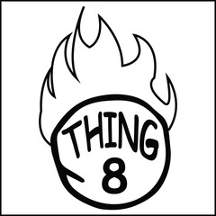 8 Thing SVG Vector Design | Shirt print design | Silhouette Vector | cut file 