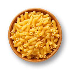 macaroni pasta isolated on transparent or white background, png