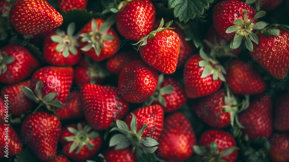 Wall mural Strawberry background. 