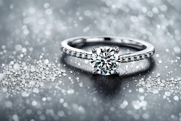 Obraz na płótnie Canvas diamond engagement ring