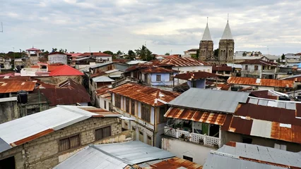 Foto auf Acrylglas Stone Town Zanzibar Tanzania photographed from a rooftop  © Dieter Stahl