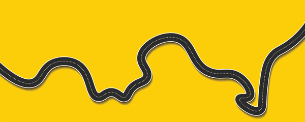 3D black and white lines in perspective in yellow elements abstract background, linear perspective illustration art, road to horizon.