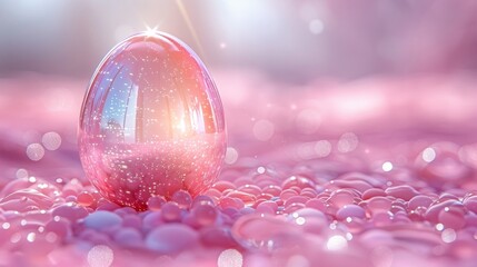 3d minimal egg shape with colorful gradient metallic holographic colored floating in the air