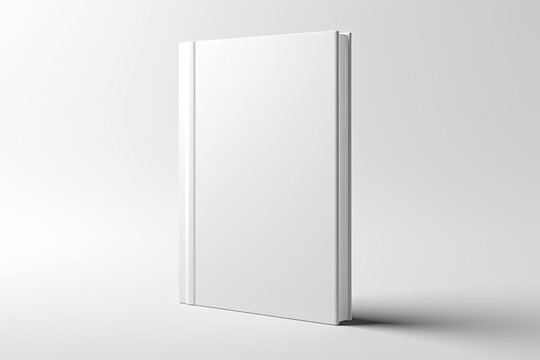 White A4 blank book cover mockup and blank magazine mockup, 3D rendering