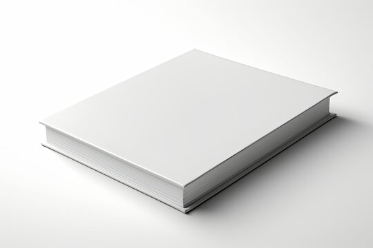 White A4 blank book cover mockup and blank magazine mockup, 3D rendering