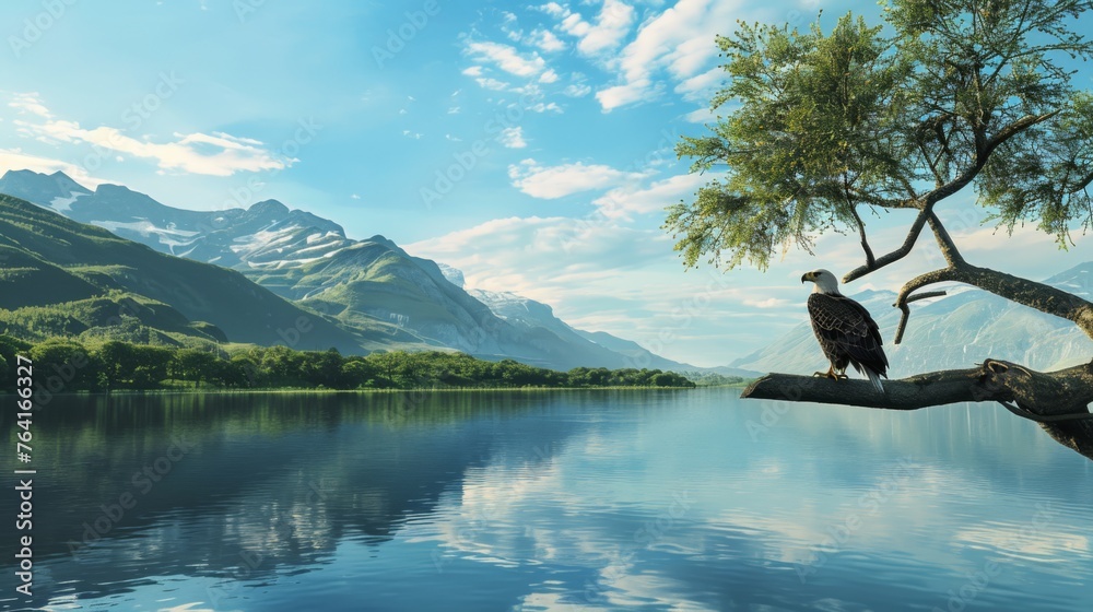 Poster two birds, possibly sparrows or robins, are perched on a tree branch. the birds appear to be resting