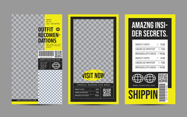 Hype social media post template set. Modern social media post bundle vector, Design editable template for social Template