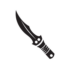 Ancient Kunai Silhouette Craft - Unveiling the Mystique of Traditional Weaponry with Kunai Illustration - Minimallest Kunai Vector
