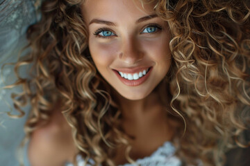portrait of smiling beautiful young girl