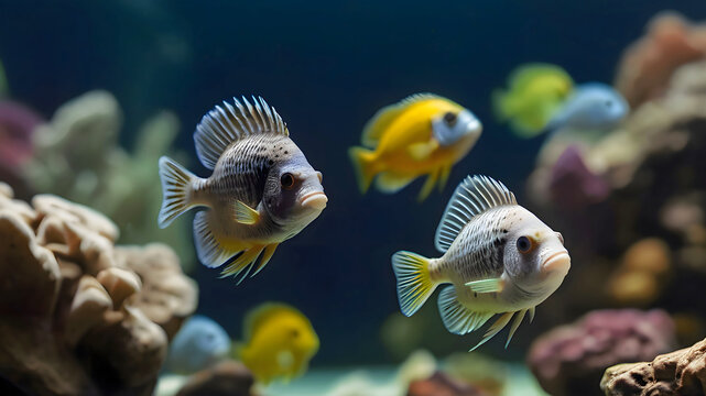 Stunning Colourful African Lake Malawi Cichlids