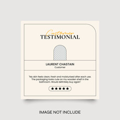 Creative Testimonial Social Media Template, What our Clients Say, Quote, Review, Feedback, Infographic Template, Label, Editable Vector Illustration