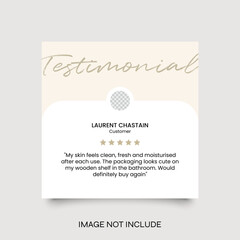 Creative Testimonial Social Media Template, What our Clients Say, Quote, Review, Feedback, Infographic Template, Label, Editable Vector Illustration