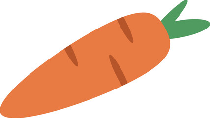 Orange carrot decorative element