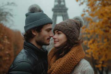Fototapeta premium Couple in Paris