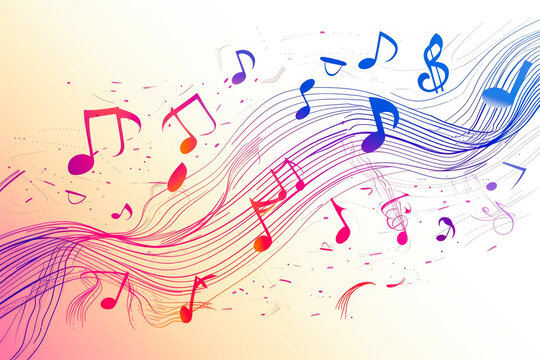 Abstract music notes song sound concept background