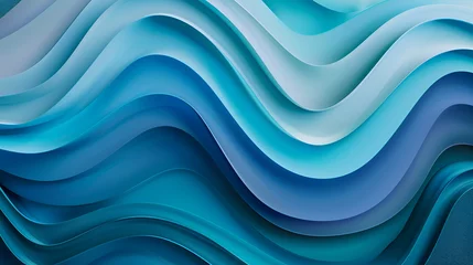 Gordijnen Background of wavy blue abstraction ,Background of wavy blue abstraction ,Blue waves abstract background texture. Print, painting, design, fashion  © Nasim