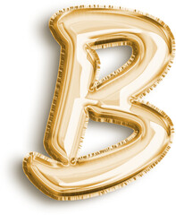 Gold Foil Balloon Capitalized Letter B