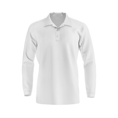 An image of a White Fishing Polo T-Shirt isolated on a white background