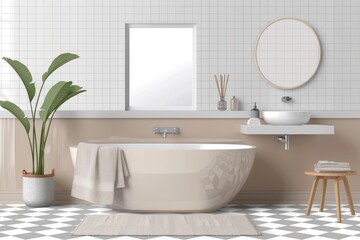 Fototapeta na wymiar Modern Bathroom interior design on transparent background