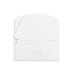 An image of a White Gift Card in envelope Mockup isolated on a white background