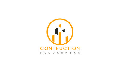Creative concept logo for construction and service 