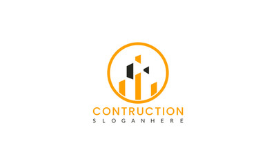 Creative concept logo for construction and service
