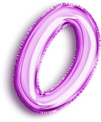 Purple Foil Balloon Capitalized Letter O