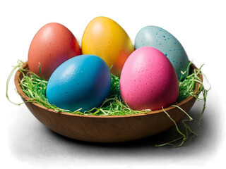 Fototapeta na wymiar Easter eggs on transparent background