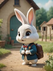 easter bunny with easter egg