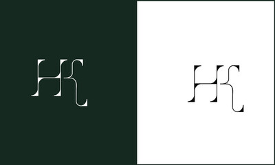 HK, KH,H , K, Abstract Letters Logo monogram