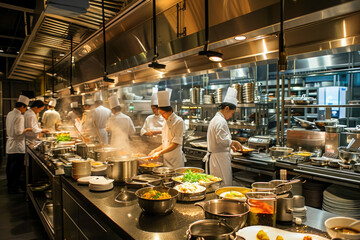 Chefs and Cooks Working on their Dishes