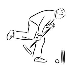 drawing of a croquet mallet