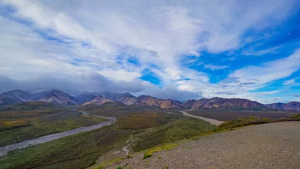 Crédence de cuisine en verre imprimé Denali Paysage d'Alaska autour du Denali