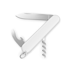 An image White Pocket Knife isolated on a white background