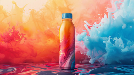 Colorful Soda Bottle Illustration